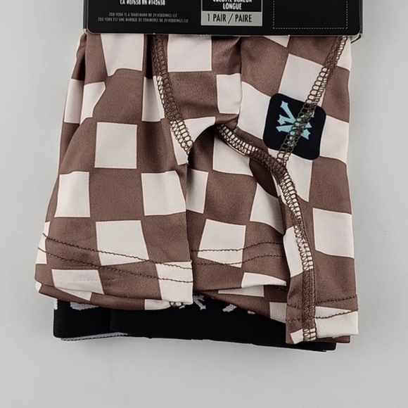 Zoo York Men's Brown Checkerboard Pattern  Boxer Brief Longer Length 1 Pair Sz M - Picture 4 of 8